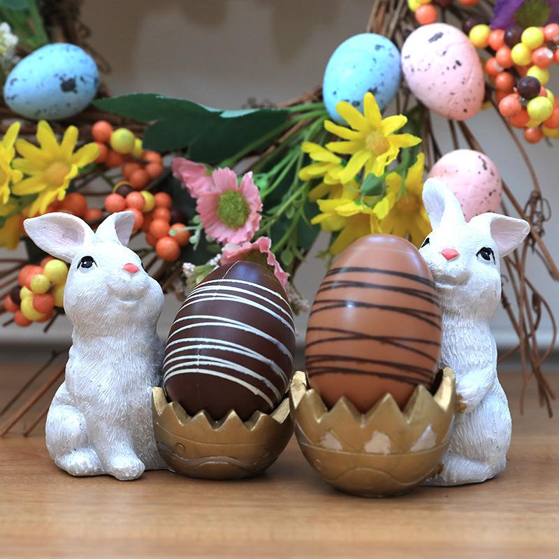 New Easter Bunny Resin Egg Ornaments