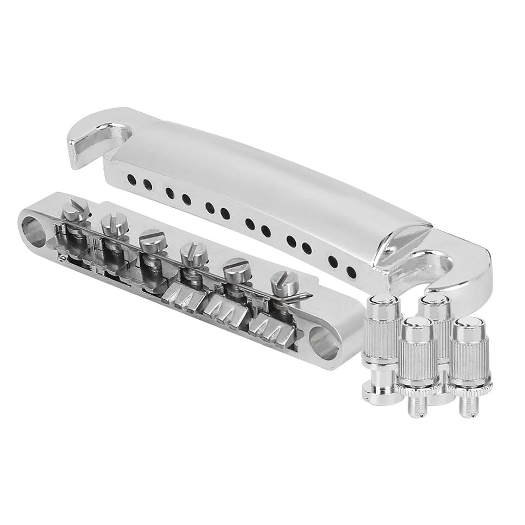 Electric Guitar Bridge Full Set 12 String Zinc Alloy Silver Guitar Parts Accessories