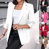 Herfst en Winter Lange Mouw Effen Kleur Cardigan Pak Jas Vrouwen
