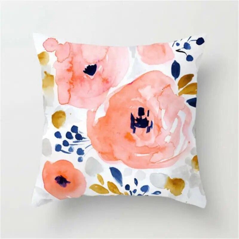 Classic Floral Unique Pillowcase Sofa Bed Home Decor Throw Cotton Car Chair Beautiful Linen Delicate