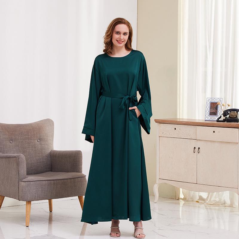 TikTok Casual Muslim Women's Robe Dress
