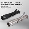 Marmitta di scarico per motocicletta Scarico Retro tubo di scarico x4 silenziatore 38mm 40mm 42mm 45mm