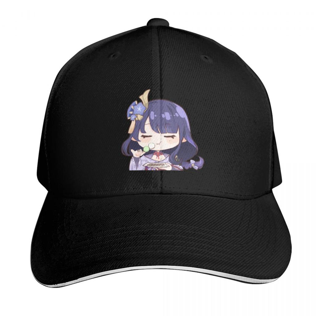 Raiden Shogun Chibi Baseball Cap Designer Cap Trucker Hat Western Hat Military Tactical Cap Womens Hats For The Sun Unisexs