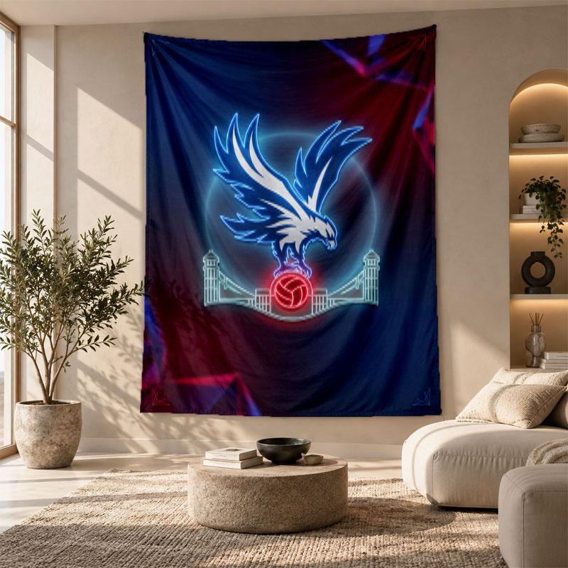 Decorative Tapestry,Crystal Palace Football Printed Wall Art, Lightweight Wall Hanging For Bedroom Background