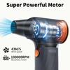 Electric Air Duster,130000RPM Blower with High Speed Fan,3 Adjustable Rechargeable Cordless Jet Fan Air Blower