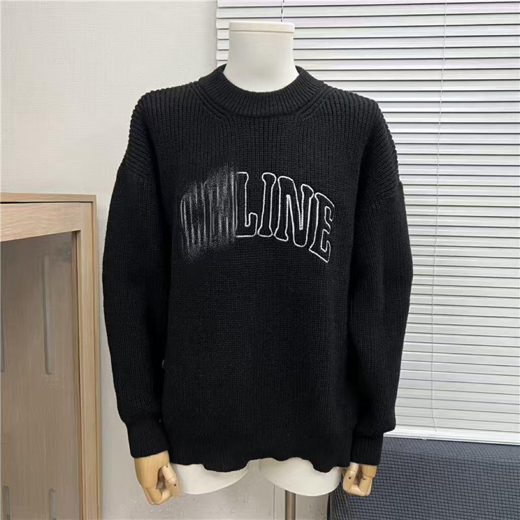 Men's CE Home 25SS Autumn/Winter Big Logo Jacquard Knit Sweater