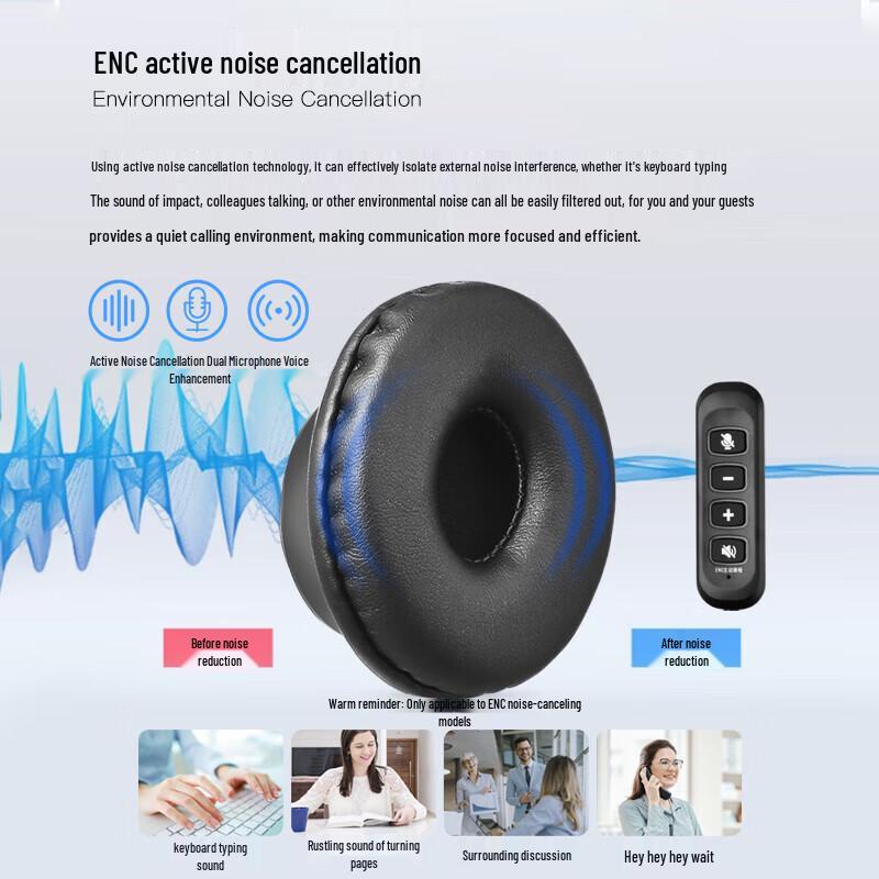 Yijiatong Y390 ENC Single-Ear Call Center Headset (CN Version)