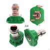 25 Degree Pressure Washer Nozzle Color Coded Green Tip RustResistant Verdant Fan