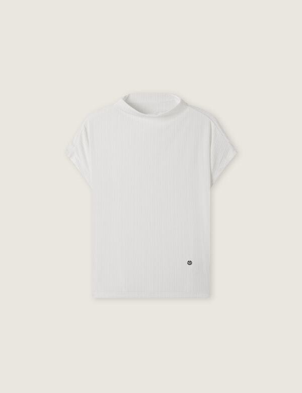 ROEM Mock Neck Short Sleeve T-Shirt Rmhwg38R11