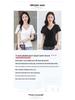 Frühling/Sommer 2025 Damen V-Ausschnitt Kurzarm T-Shirt - Koreanischer Stil mit süßen Rüschenärmeln