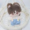 Pretend Play Cotton Doll Costume Fashion Clothes Collection with Top Overalls Garment for 10cm Plush Doll Dressingup