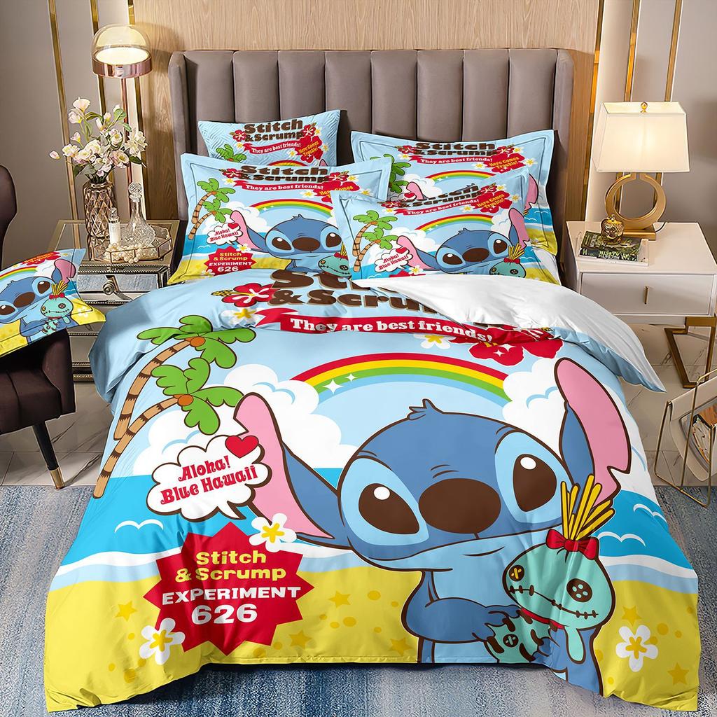 Digital Printing Three-Piece Cute Cartoon Quilt Cover 3D Bed Kit