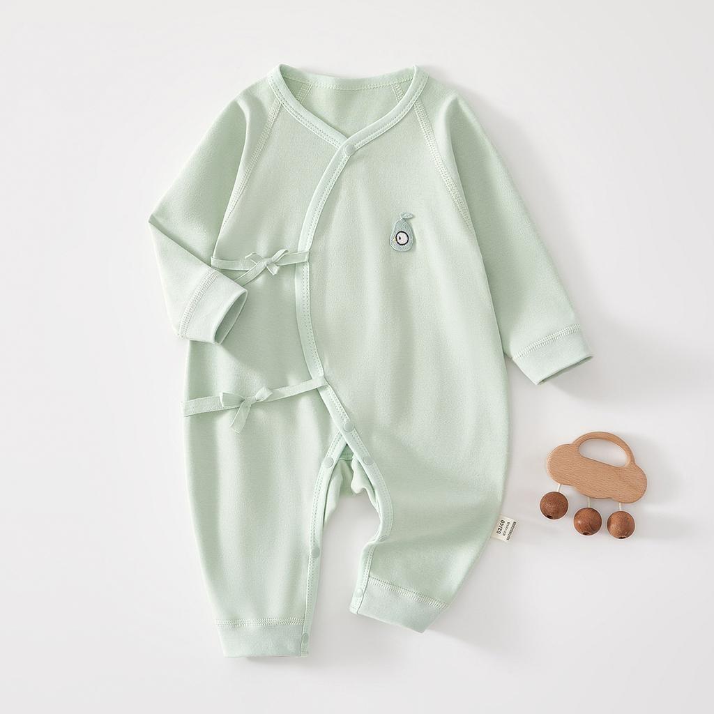 Newborn Baby Clothes Cotton Kimono Wrap Romper Seamless Butterfly Onesie Infant Soft Outfit for Girls Boys