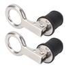 2PCS Boat Plug Snap Handle Stainless Steel Boat Drain   Plug Marine Rubber Plug Accessories for Ships Yachts