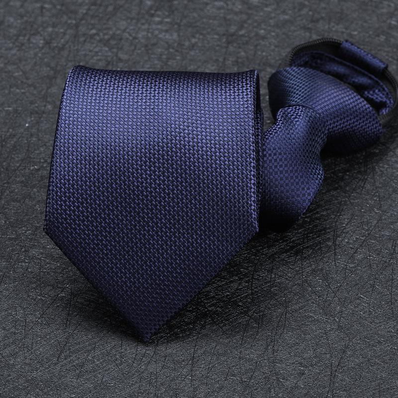 Men'S Zipper Free Dress Tie Business Red Black Professional Wedding Groom Korean Version Of A Pull Tie