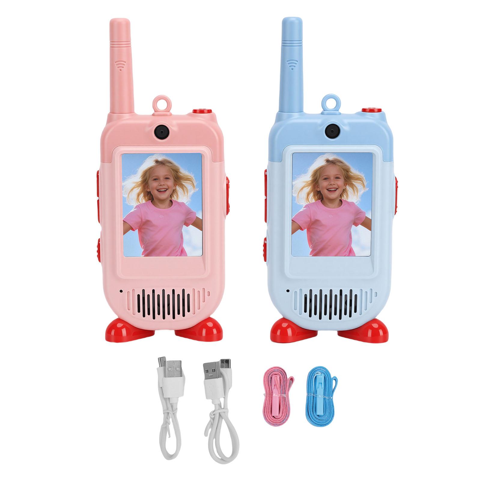 HD Handheld Video Intercom 2PCS Kids Video Intercom Wireless for Children Outdoor Play Pink Blue Kids Handheld Video Intercom