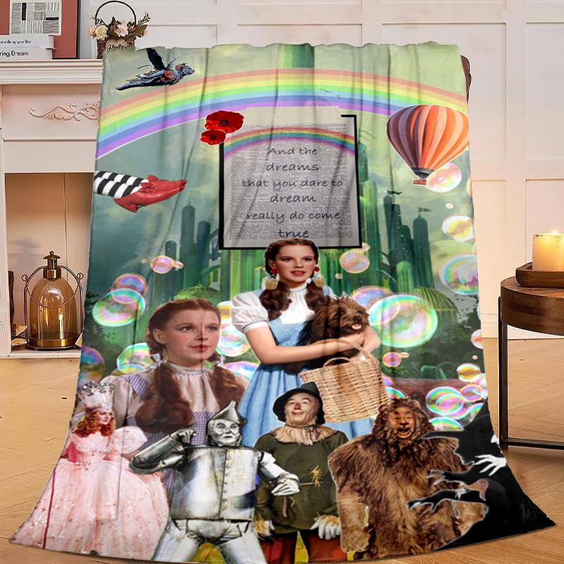 1PC Wonderful Wizard Adventure Flannel Blanket Gift, Suitable for Both Men And Women, Soft Ideal for Beds And Sofa, Birthday Or Christmas Gift