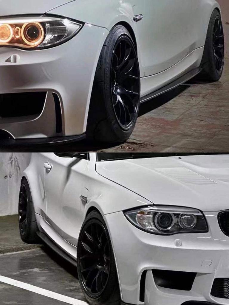 Carbon Fiber RZ Style Side Skirt Trim for BMW 1 Series E82 1M (2011-2013) Modified