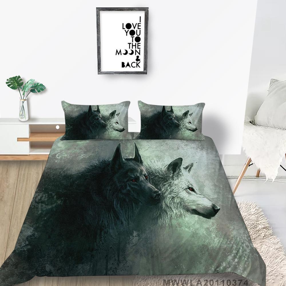 2023 neue Stil Doppel Größe Hause Bettwäsche 3D Wolf Druck Bettwäsche Abdeckung Anzug Einzigartiges Design Modische Bettwäsche Abdeckung Set Bettwäsche Abdeckung