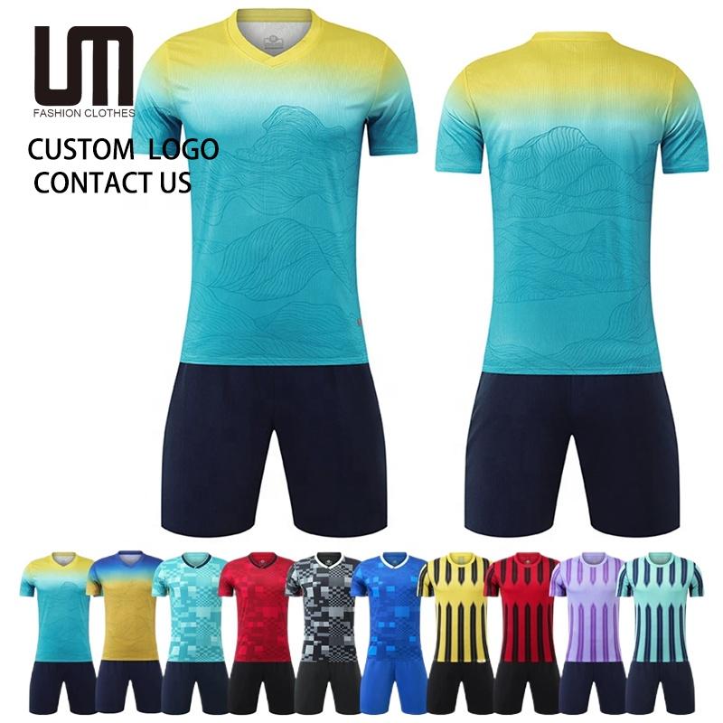 Custom OEM Soccer Jersey Set for Adults - High Quality Football Kits with Team Logo Printing, Multiple Sizes Available