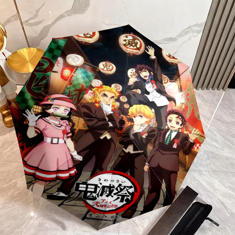 Japanese-style Cartoon Demon Slayer Kamado Tanjiro & Kamado Nezuko Umbrella Including Home Travel and Outdoor Activities Multi Functional Umbrella 32
