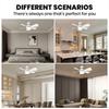 LED Deckenventilator Licht Fernbedienung 3 Farben Dimmbar Schraubventilator Lampe Wohnzimmer Schlafzimmer Zuhause Moderne Dekor Beleuchtung Lampe