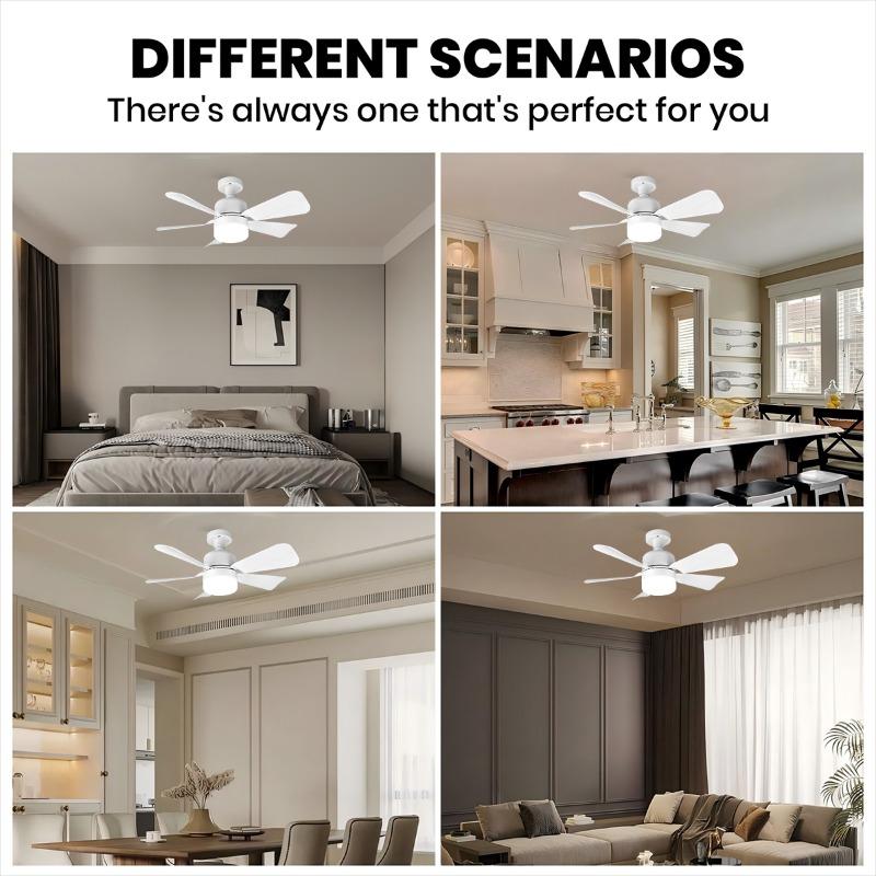 LED Deckenventilator Licht Fernbedienung 3 Farben Dimmbar Schraubventilator Lampe Wohnzimmer Schlafzimmer Zuhause Moderne Dekor Beleuchtung Lampe