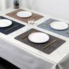 Nordic Retro PU Leather Placemats Waterproof OilProof Table Mats for Kitchen Dining Room Decoration