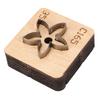 Leather Cutting Mold with   Wood Base Flower Shape Punching Die for Making Pendants Crafting Projects