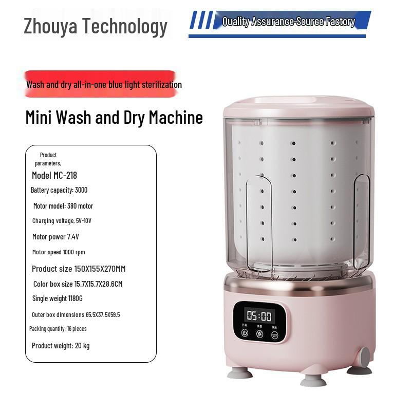 Best-Selling Portable Mini Washing Machine for Underwear and Socks - Wireless, Large Capacity, Fully Automatic