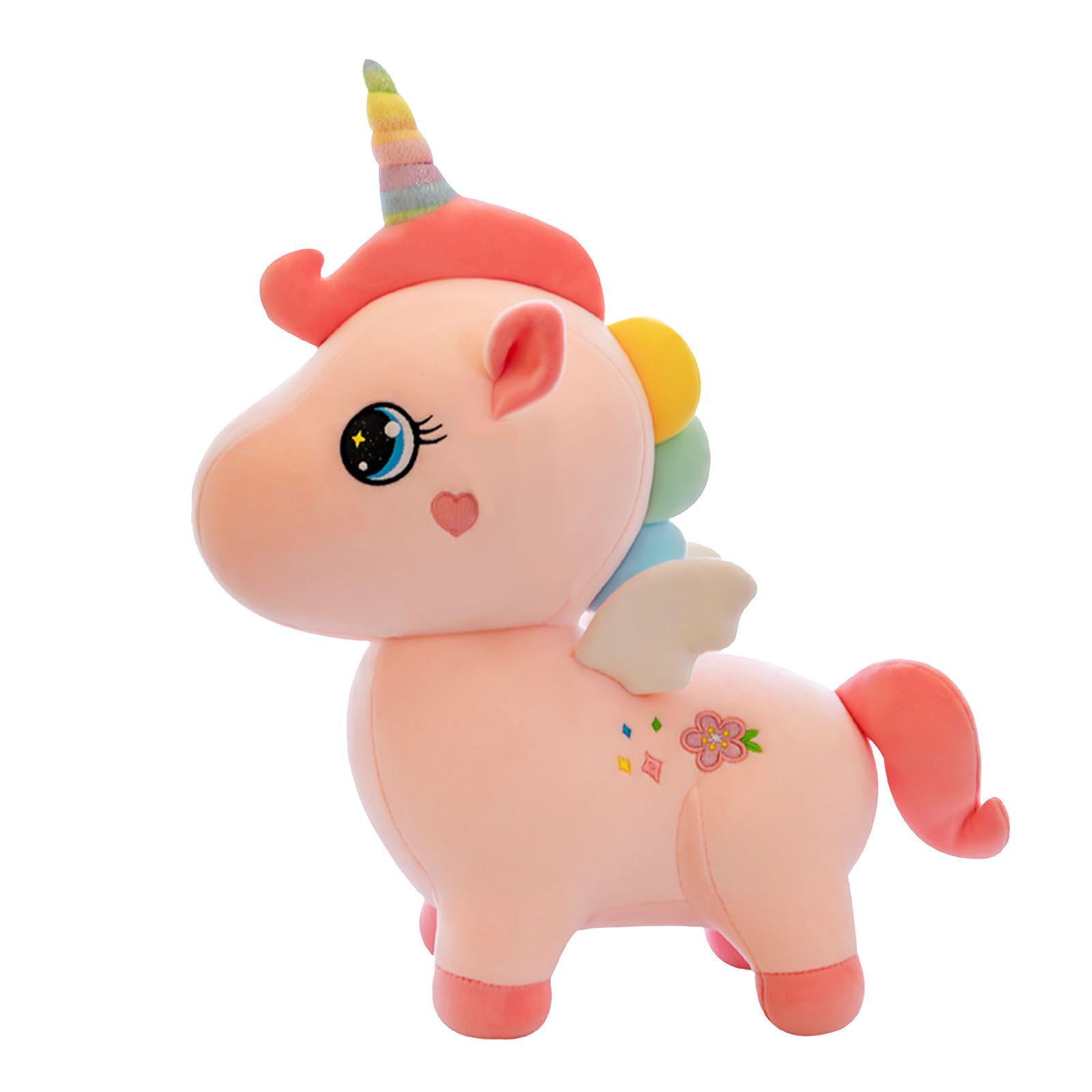 

Stuffed Toys Plush Plush Hugging With Horn- Gifts For Children Babies Birthday рожевий