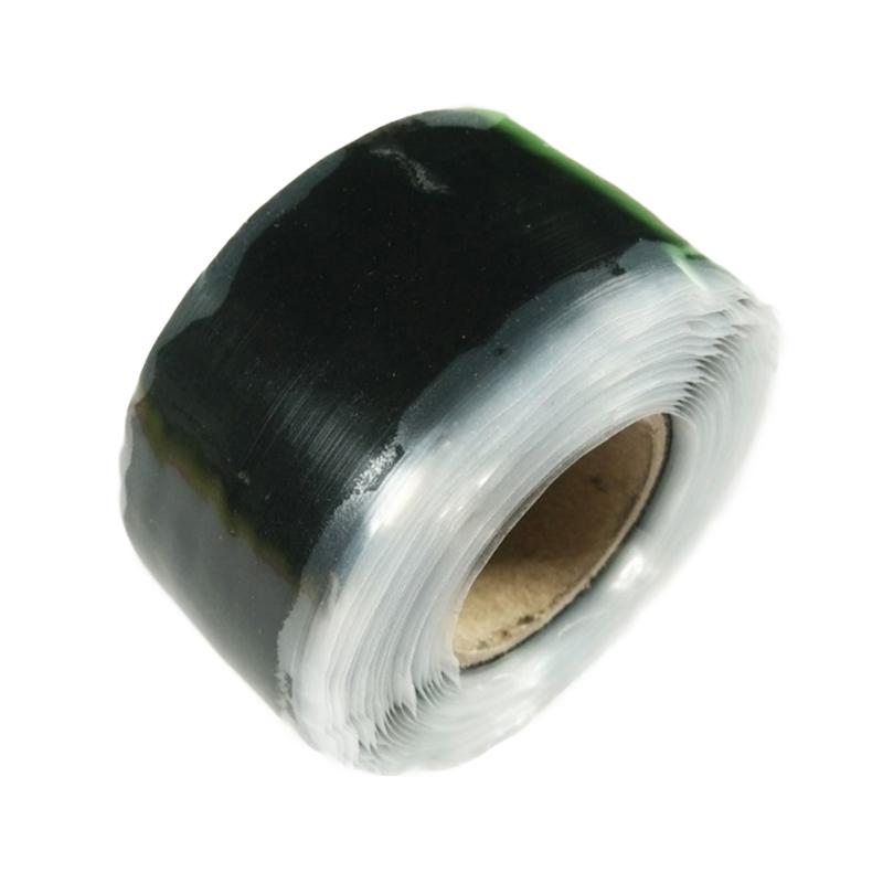 

High Temperature Resistant Self Adhesive Electricity Insulation Pipe Excluder Rescue Repair Seal Silicone Tape Garden Soft Water Pipe Connectors 25x5mmx3m a roll of black