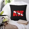 Dive Diver Down Flag Scuba Diving Square Pillowcase Cushion Cover Pillow Case Throw Pillow Cover for Home Sofa Living Room