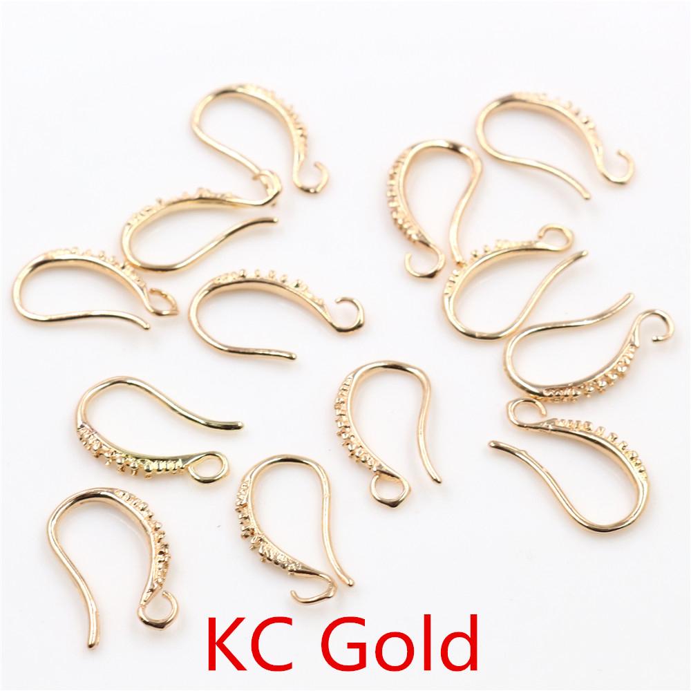 17x10mm 20pcs Silver Gold Rhodium Plated Earring Findings Earrings Clasps Hooks Fittings DIY Jewelry Making Accessories Earwire