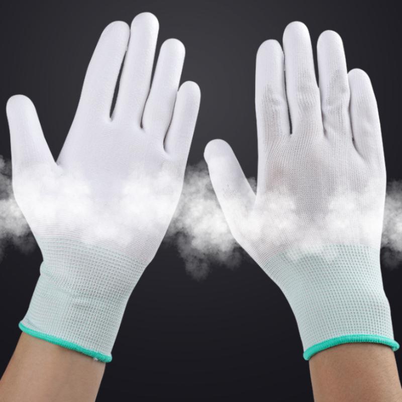 22pcs 11 Pairs of White Durable Household Cleaning Fishing Gloves, Comfortable Ultra-Thin Breathable Elastic, Multi-Purpose