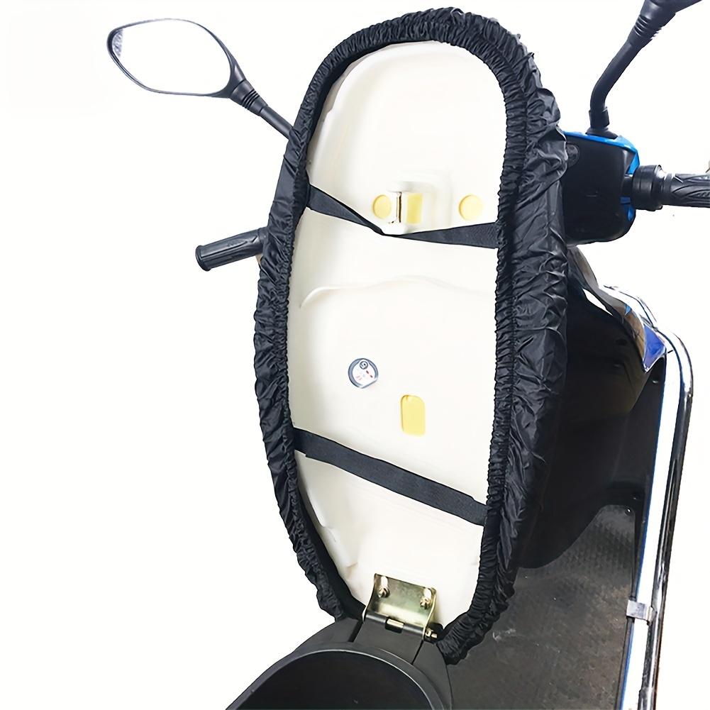 Motorrad Regen Sitzbezug Universal Flexibel Wasserdicht Sattelbezug Schwarz Staub UV Sonne Schutz Genäht Motorradzubehör
