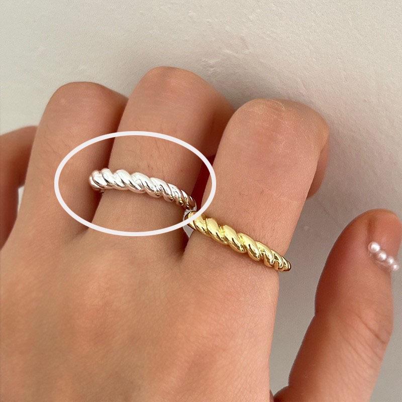 Korean Style Irregular 925 Sterling Silver Women's Versatile Ring, Non-Fading Niche Ins Design