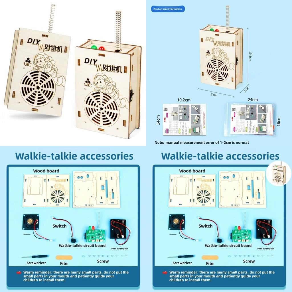 Scientific Experiment Diy Walkie Talkie Model Wireless Calling Stem Kids Craft Set