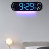 Humidity Display LED Digital Wall Clock Electronic Alarm Clock  Wall-mounted Decoration