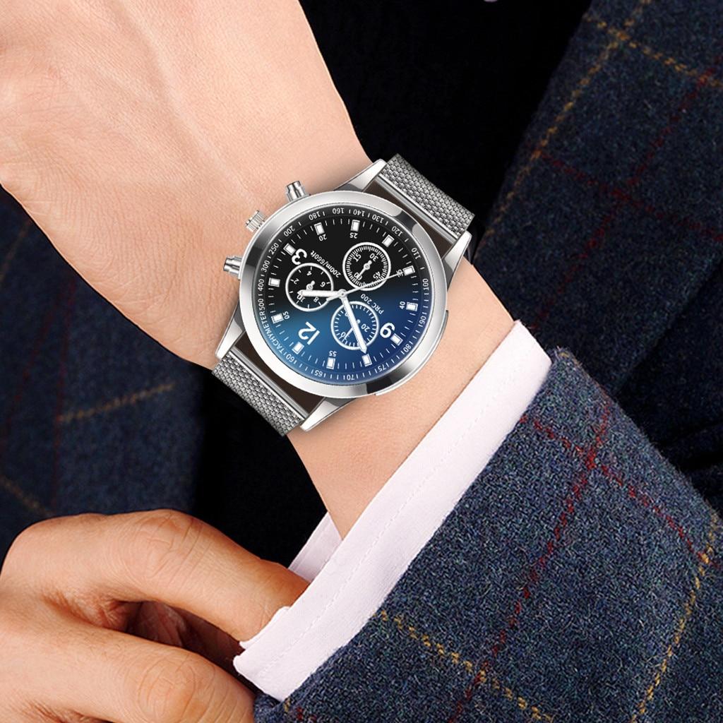Luxurious Men's Quartz Wristwatch Analog Wrist Watch Luxury Stainless Steel Dial Masculino Business Watches Reloj Hombre