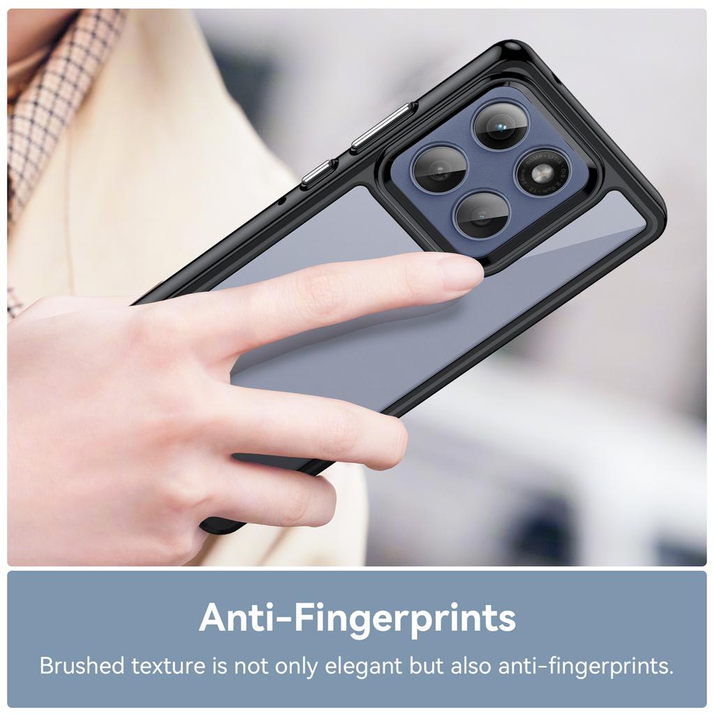 For Motorola Edge 60 Pro 5G Telefondeksel WANLONFENG XC-serien TPU Akryl-deksel med Herdet Glass (Stort linsehull)