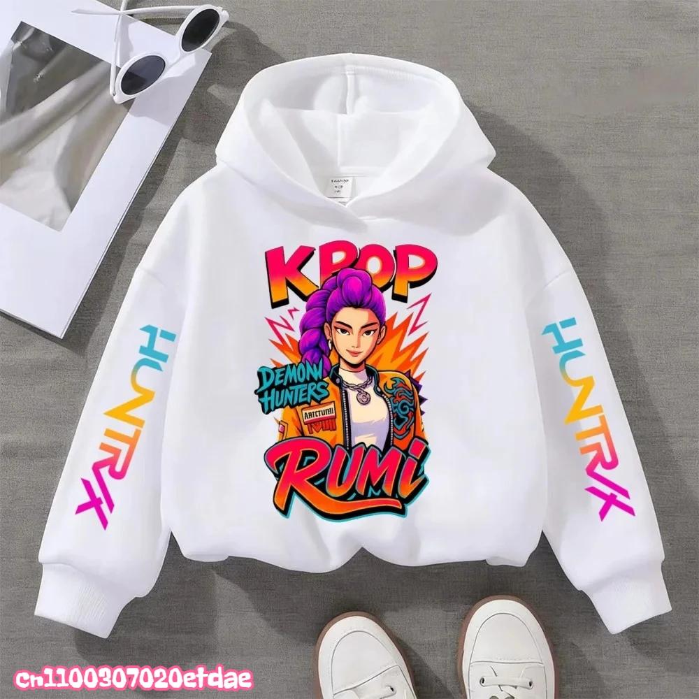 2025 Anime K-Pop Girl Witch Hunter Hoodie Harajuku Hip Hoodie Boy Kids Letter Print Sportswear Fashion
