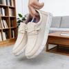 Men's casual canvas shoes, linen breathable lazy shoes, lightweight foot-fitting large-size shoes