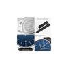 Ben Nevis Minimalist Men's Watch Analog Date Leather Strap Black Blue 48-M8S