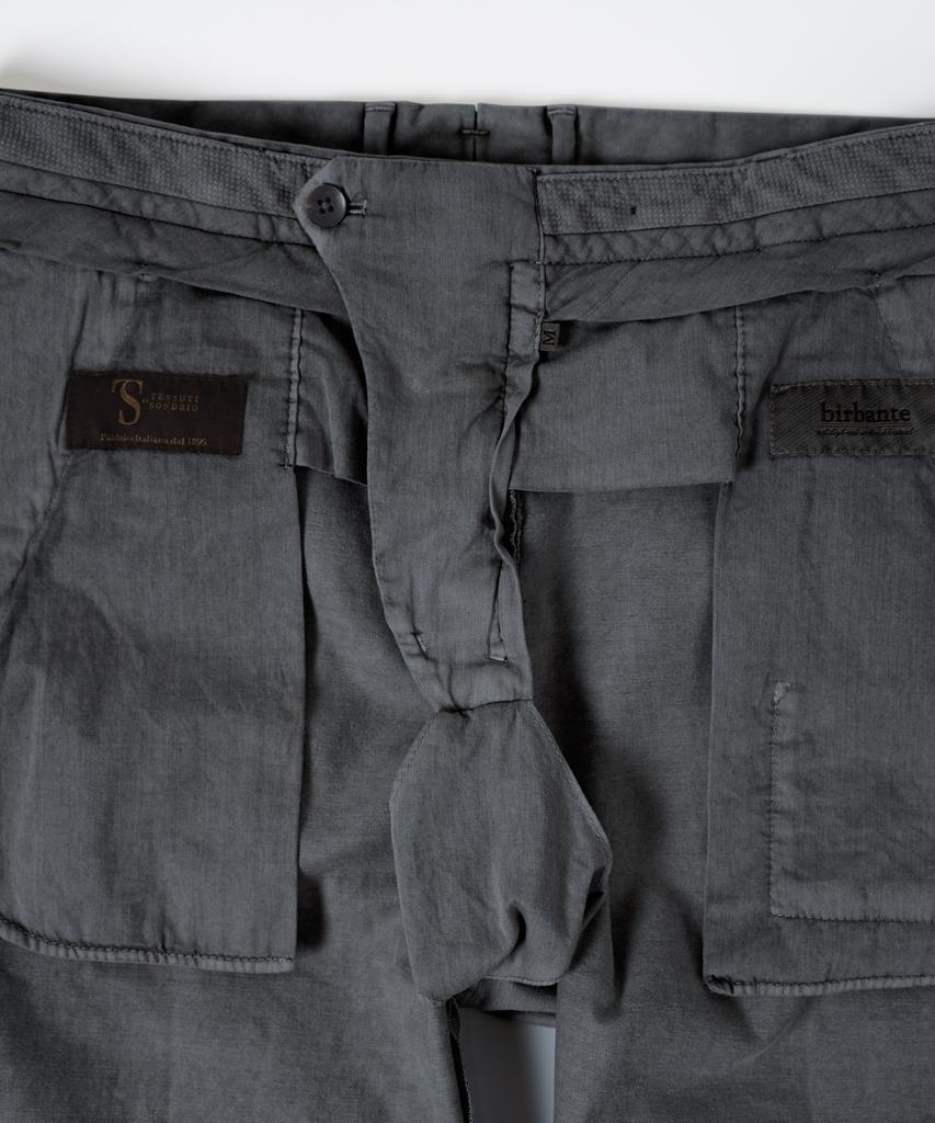 BIRBANTE Sondrio Stretch Satin Pants - Grey