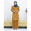 Summer New Irregular Graphic Gradient Print Fashion Long Gradient Modern Kulang Pahang Ladies Casual Muslim Suit Comfortable Ladies Two Piece Suit