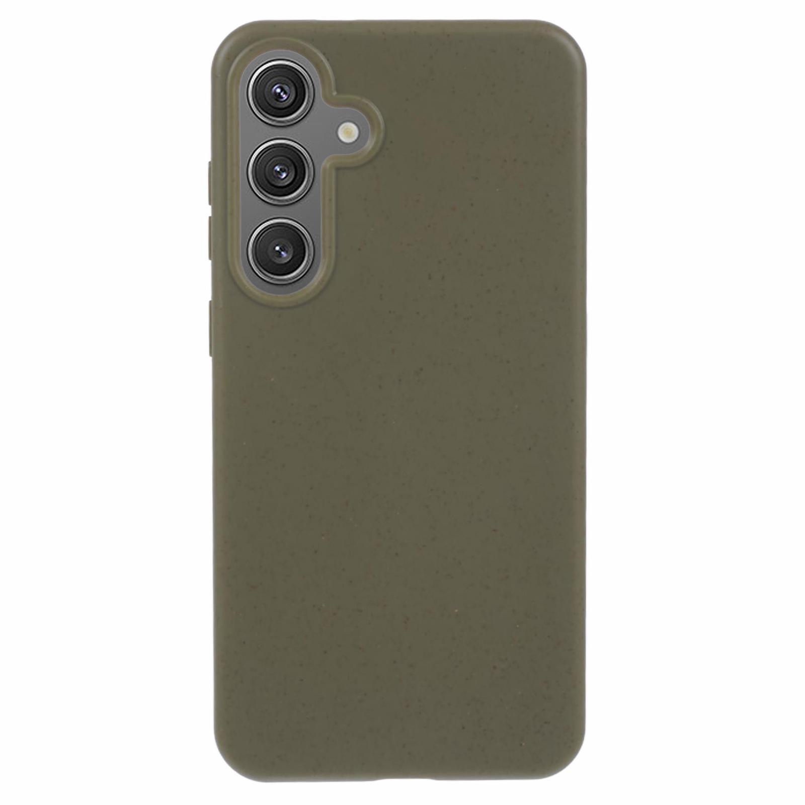 

For Samsung Galaxy S25+ Case Biodegradable Wheat Straw+TPU Matte Phone Cover Blackish Green