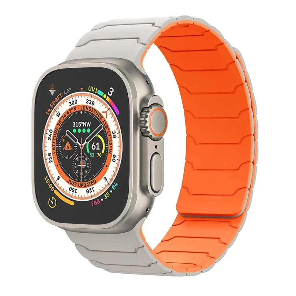 Silicone Magnetic Strap for Apple Watch Band Ultra 3 49mm Series 11 46mm 9/8/7 45 41mm Sport Bracelet IWatch 6 5 4 SE3 44mm 40mm