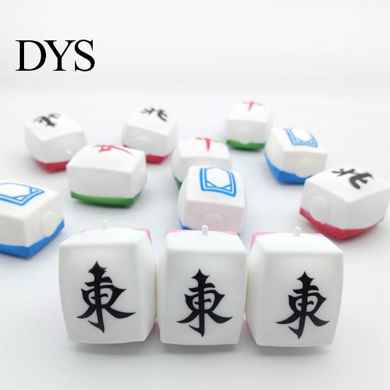 Chinese Mahjong Toy Stress Relief Toy, Tile Squeeze Fidget Pinch Toys Soft Stretchy Sensory for Home Office Classroom Anxiety Gadget