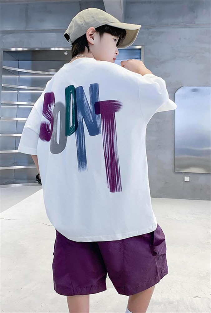 KOSIKINI Short and and Plus Sizes Available In Sizes and A Great Day Gift for Boys' 2-Piece Set T-Shirt, Sleeves, Shorts. Casual, Summer, Available.